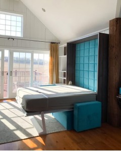 ROYAL Queen Wall Bed with Sectional Sofa and Bookcase Set — view 12