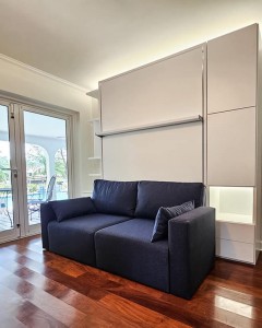 ROYAL Queen Wall Bed with Sectional Sofa and Bookcase Set — view 8
