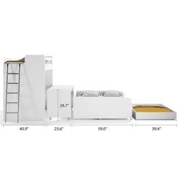 NEW Bel Mondo Twin Over Full/Full XL Bunk Bed Set - secondary