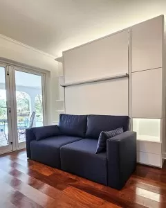 ROYAL Queen Wall Bed with Sectional Sofa and Bookcase Set — view 8