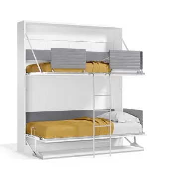 Pensiero Twin Wall Bunk Bed with Desk