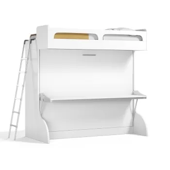 Castello Twin Over Full Wall Bunk Bed with Desk - secondary