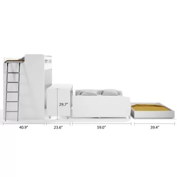 NEW Bel Mondo Twin Over Full/Full XL Bunk Bed Set - secondary