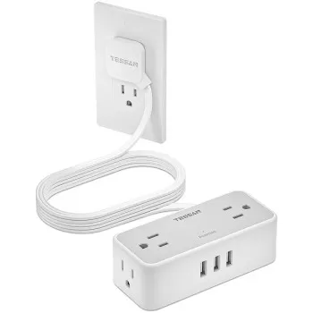 Ultra Thin Flat Plug Extension Cord 10 ft